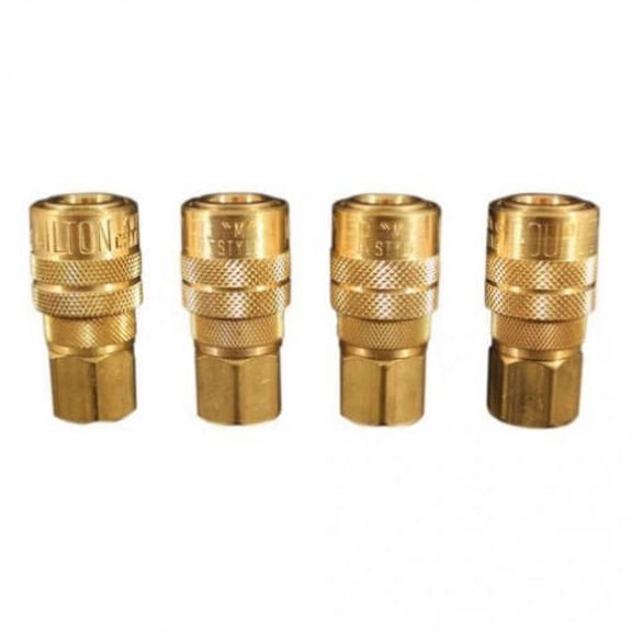 Milton Air Tool Coupler Female Body M-Style 1/4" FNTP 4-pack fits Tools Air Compressor Accessories