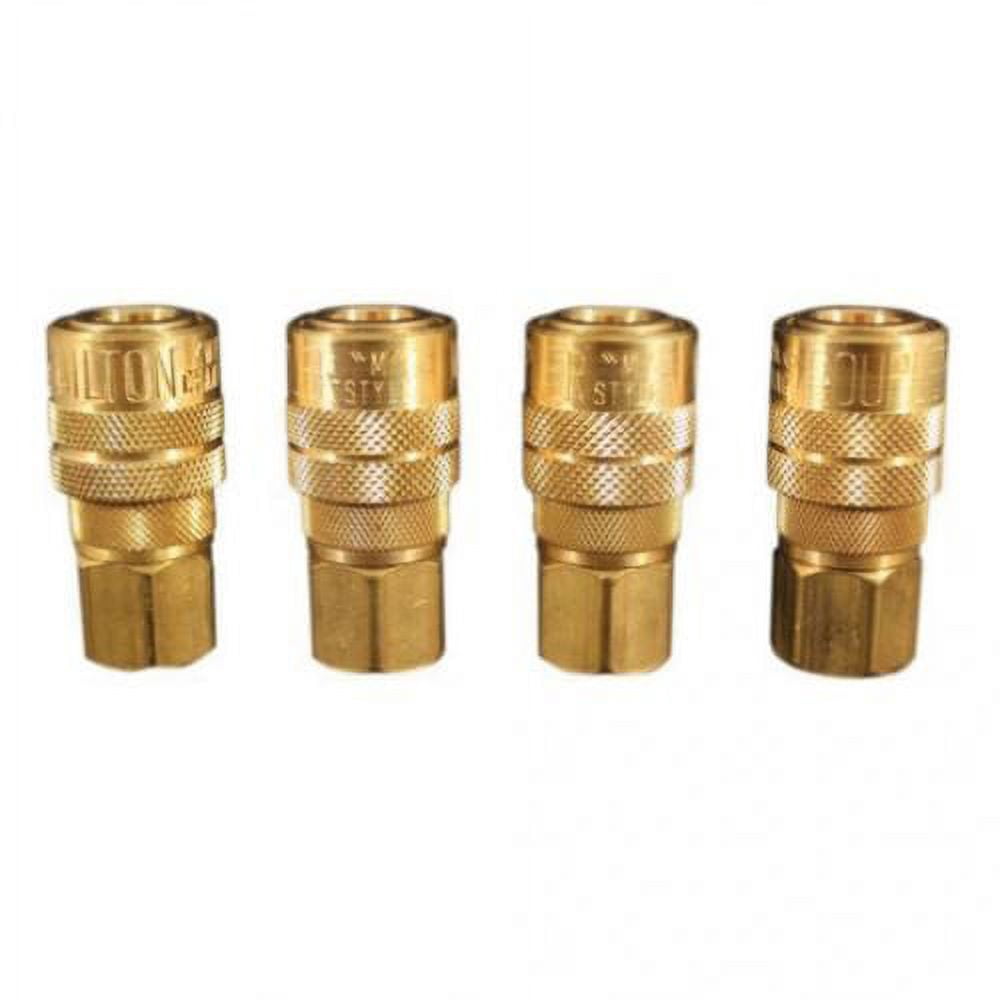 Rapidair K5226 Quick Coupler Plug Set - 1/4" Male & Female NPT, 6 Pack, Zinc Plated Steel, 190 PSI Max