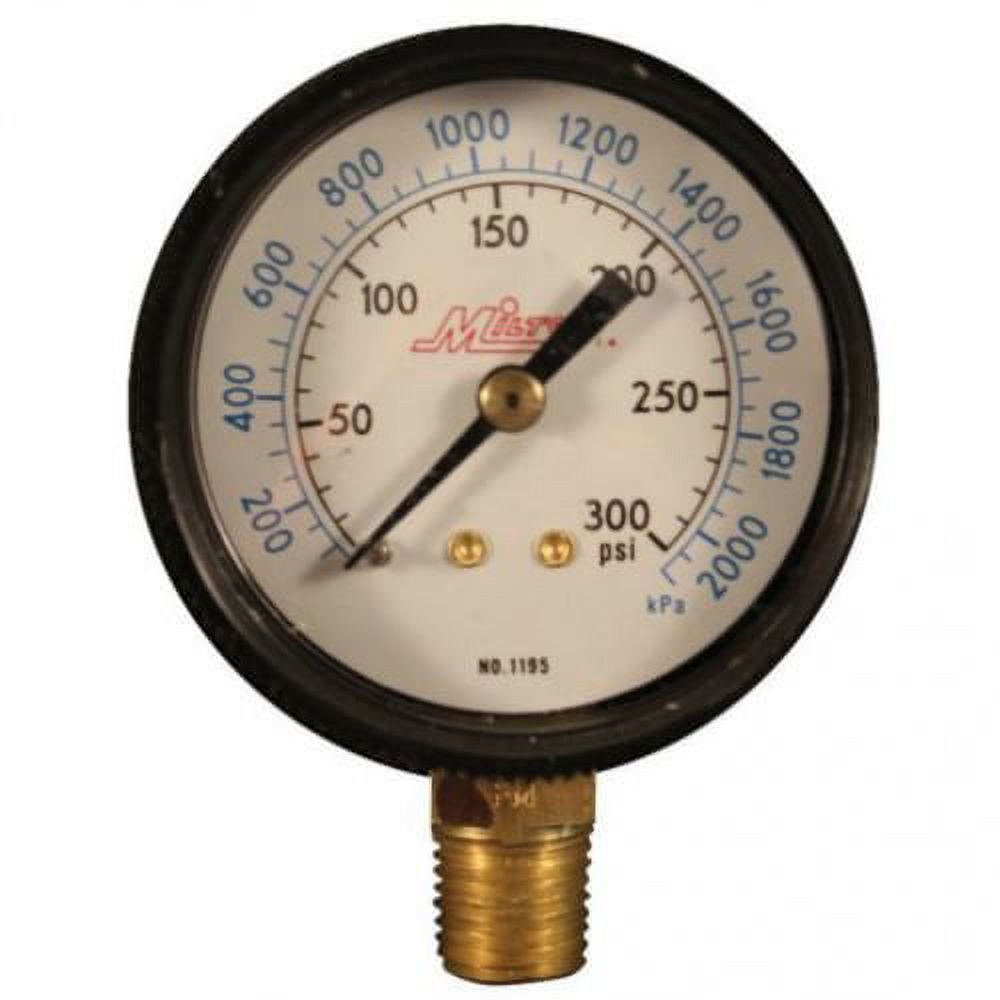 Milton Air Tool Inflator Gauge High Pressure Bottom Mount 1/4" NPT 0