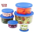 thumbnail image 1 of MILTON Nestable Mixing Bowls with Lids 6 Pack Reusable Plastic Blue, 1 of 8