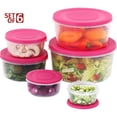 thumbnail image 1 of MILTON Nestable Mixing Bowls with Lids 6 Pack Reusable Plastic Pink, 1 of 8