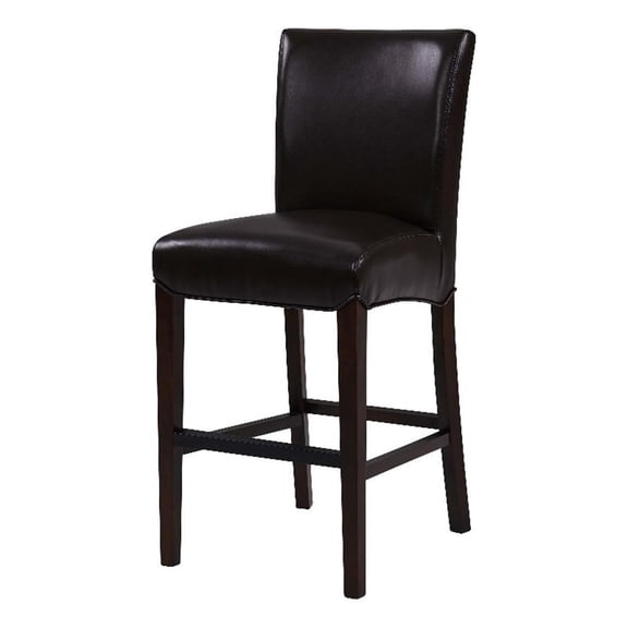 Milton Bonded Leather CTR Stool, Coffee Bean