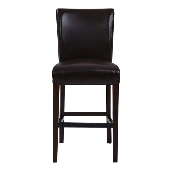 Milton Bonded Leather CTR Stool, Coffee Bean