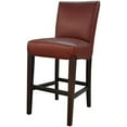 Milton Bonded Leather Counter & Counter Stools Dark Brick Red