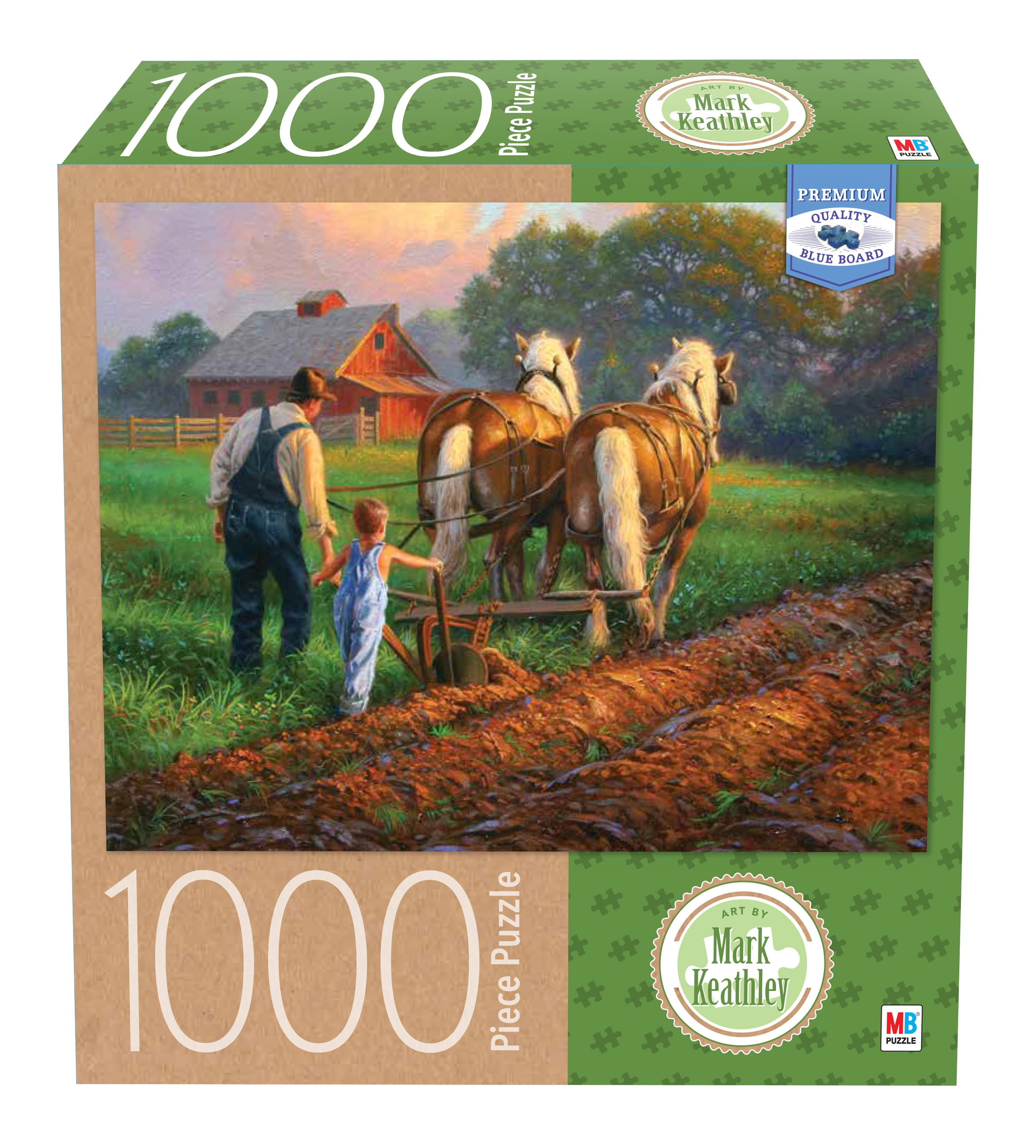 Milton Bradley Premium Blue Board Jigsaw Puzzle Mark Keathley You