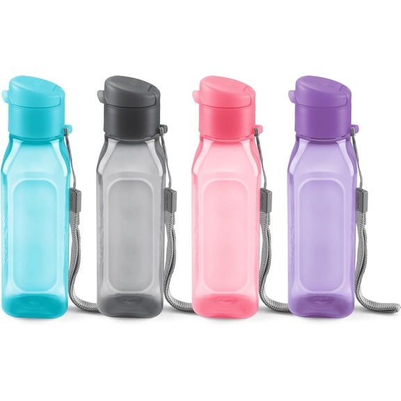 Milton Bulk Water Bottles Set of 4, 17oz BPA-Free Reusable Sports Bottles