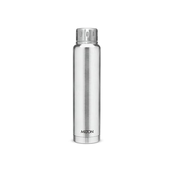 Milton Elfin 750 Thermosteel 24 Hours Hot and Cold Water Bottle, 750 ml, Silver | Leak Proof | Easy to Carry | Office Bottle | Hiking | Trekking | Travel Bottle | Gym | Home | Kitchen Bottle