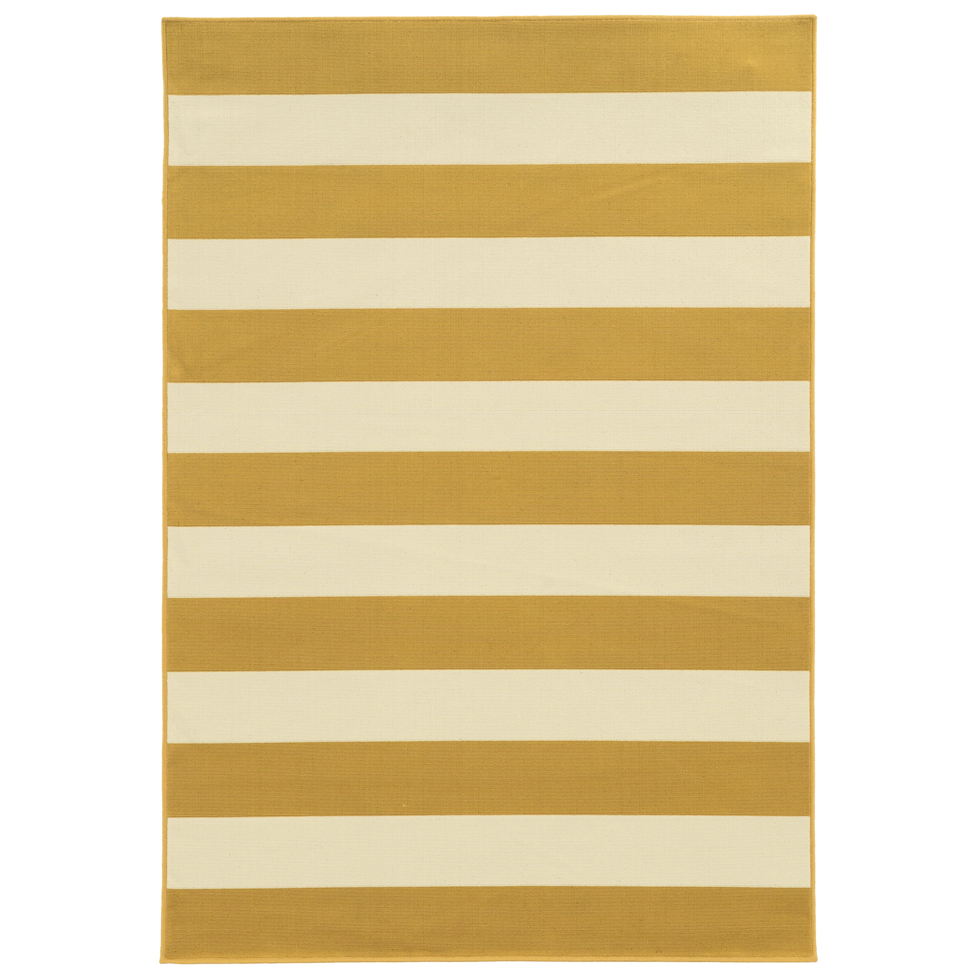 Milton Geometric Outdoor Area Rug, Gold/ Ivory 1, 8' x 11'