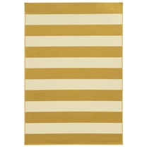 Milton Geometric Outdoor Area Rug, Gold/ Ivory 1, 8' x 11'