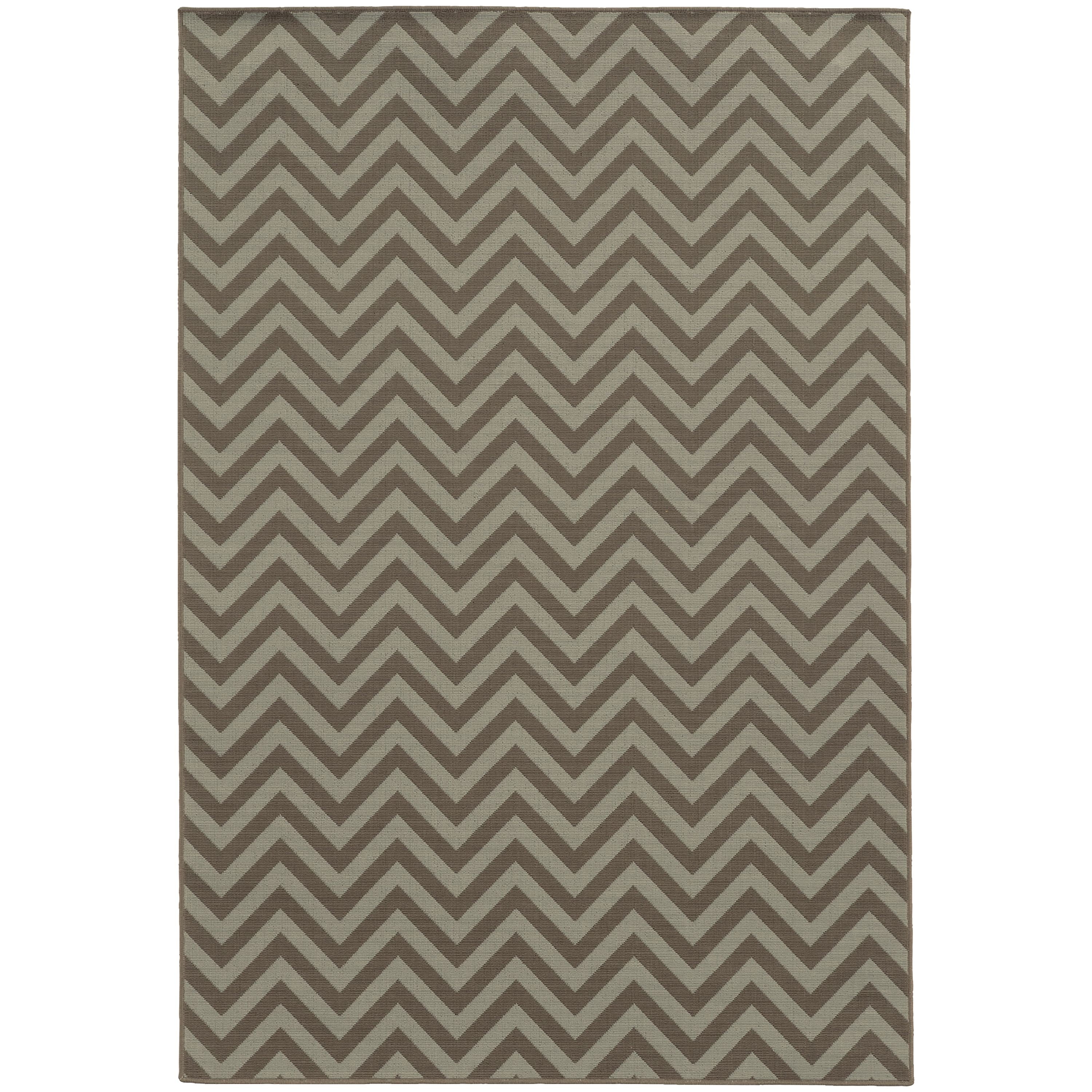Milton Geometric Outdoor Area Rug, Grey/ Blue 2, 5' x 8'