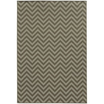 Milton Geometric Outdoor Area Rug, Grey/ Blue 2, 5' x 8'