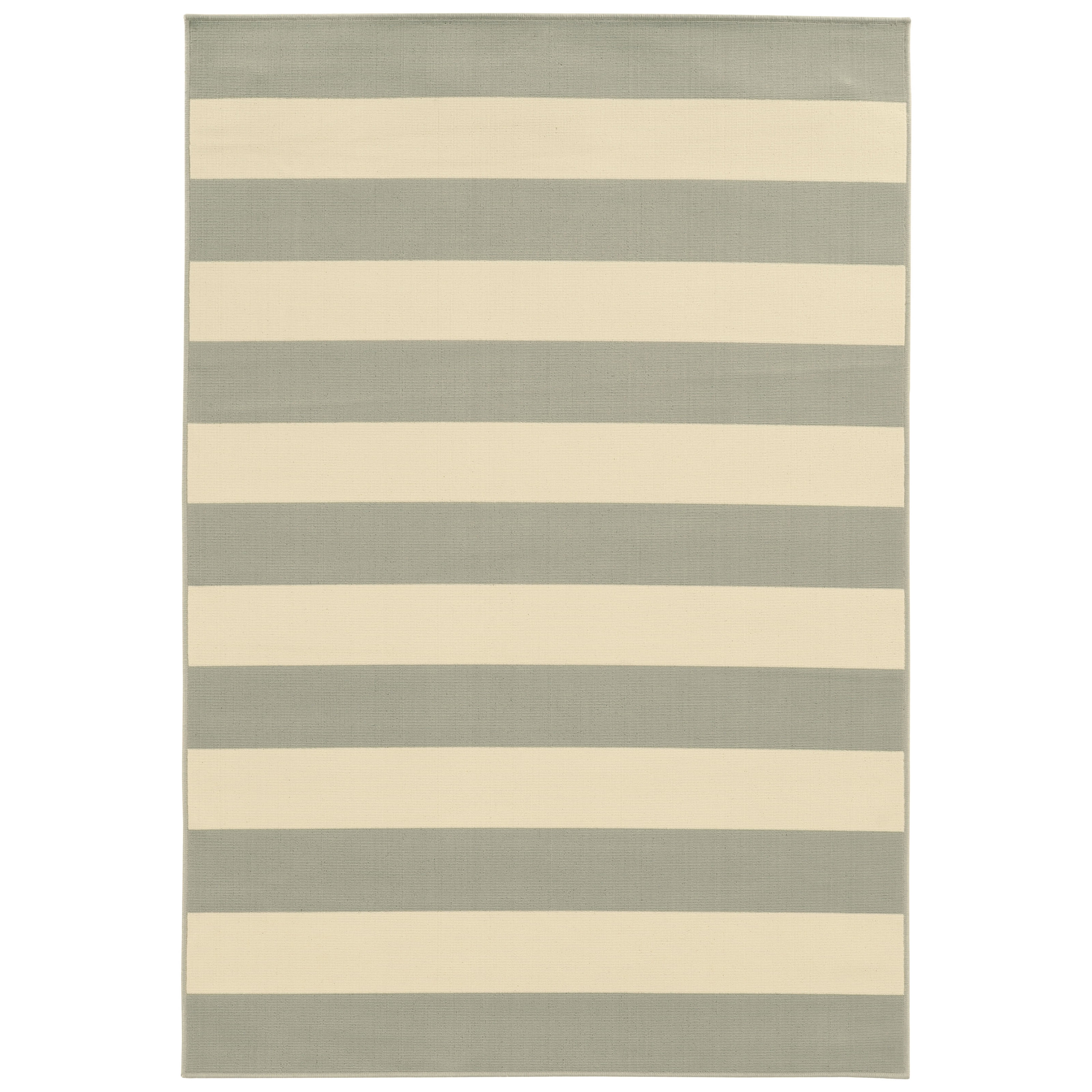 Milton Geometric Outdoor Area Rug, Grey/ Ivory 2, 8' x 11'