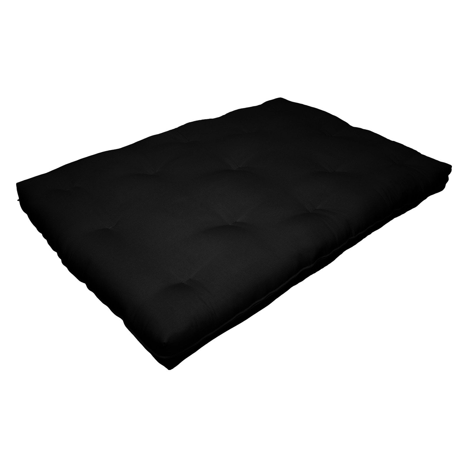 Milton Green Stars 6-Inch Replacement Futon Pad, Full-Size-Color:Black