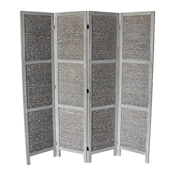 Milton Green Stars Beck 4-Panel Room Divider, Gray