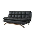 thumbnail image 1 of Milton Green Stars Lugo Plush Futon Sofa Bed-Color:Black, 1 of 5
