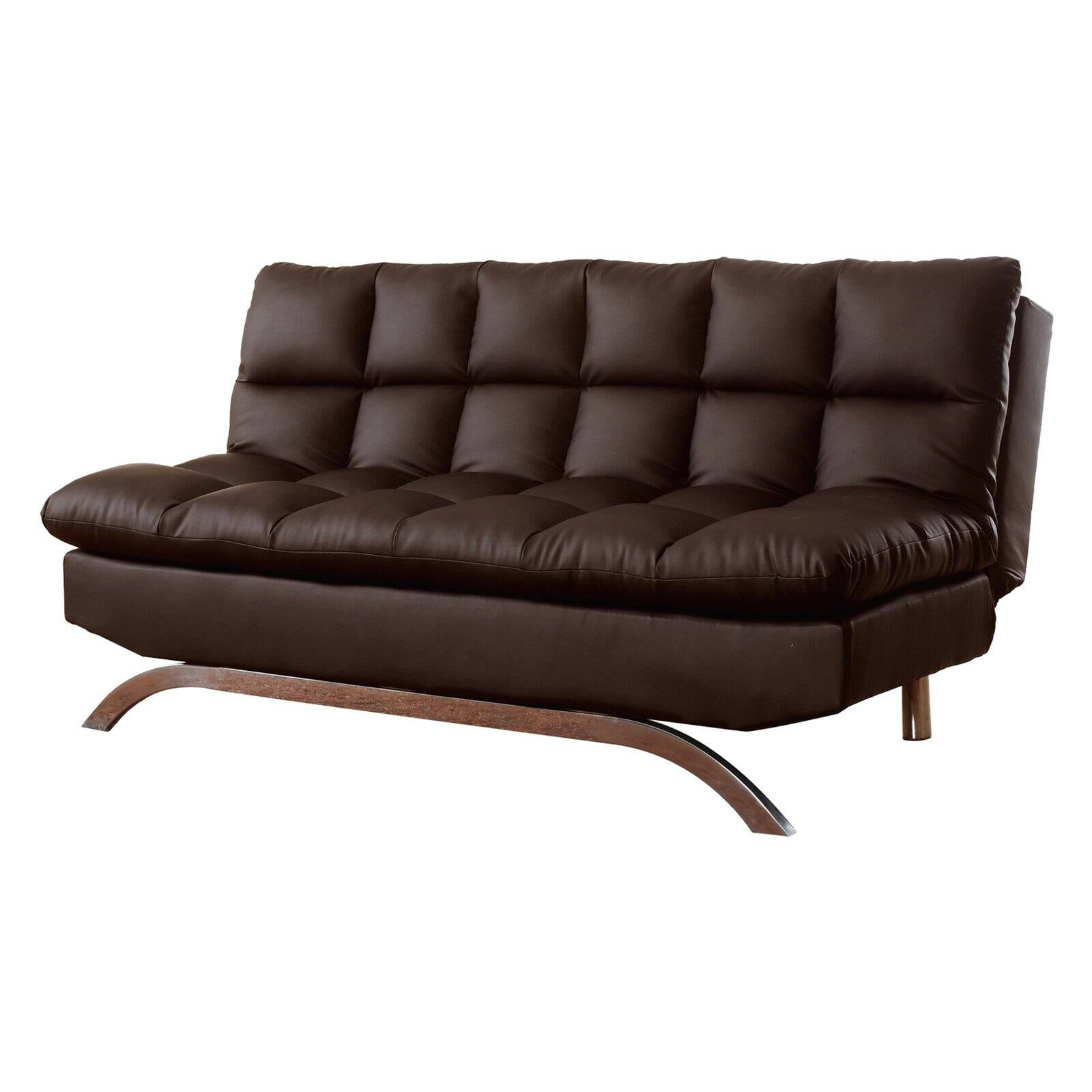 Milton Green Stars Lugo Plush Futon Sofa BedColorDark Brown
