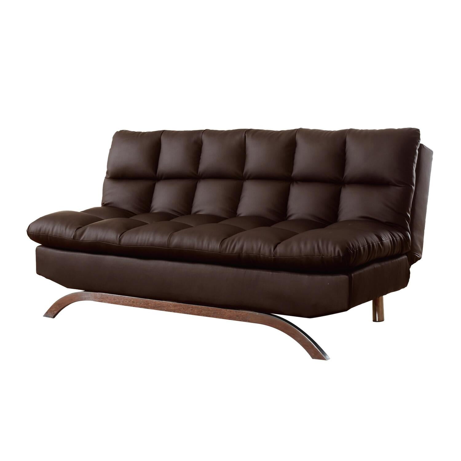 Milton Green Stars Lugo Plush Futon Sofa Bed-Color:Dark Brown
