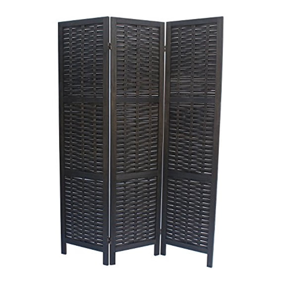 Milton Green Stars Mack 3-Panel Room Divider, Black