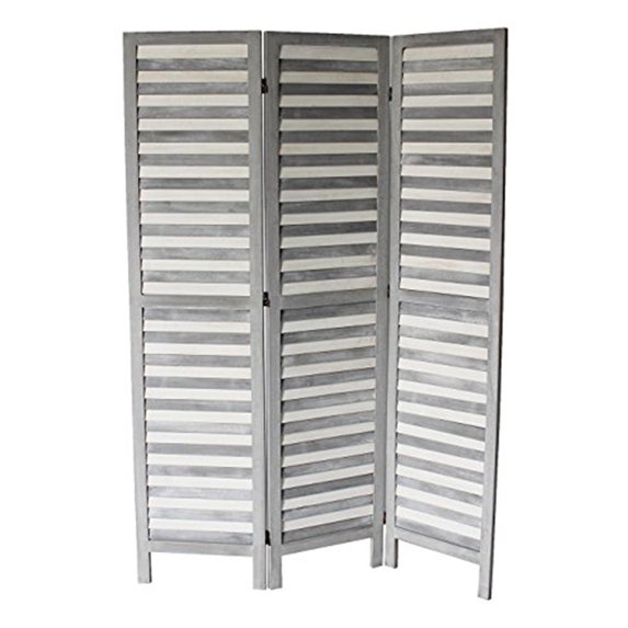 Milton Green Stars Max 3-Panel Room Divider, Gray