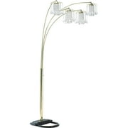 Milton Green Stars Silvia Adjustable 90-Inch Arc Floor Lamp with Dimmer Switch-FinishPolished Brass