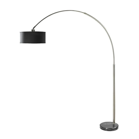 Milton Green Stars Sophia Adjustable 81-Inch Arc Floor Lamp with Marble Base-Color:Black