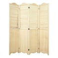 thumbnail image 1 of Milton Greens Stars Inc 4 Panels Farmhouse Wood Arch Room Divider in Natural, 1 of 5