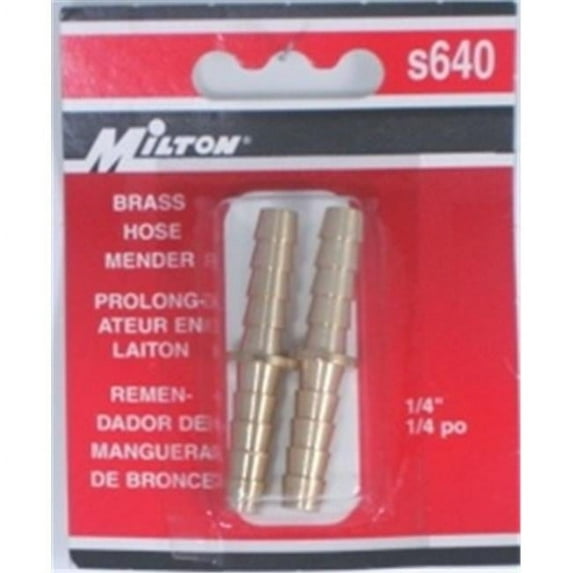 Milton Industries Brass Hose Mender .25 in. Hose - 2 Pack