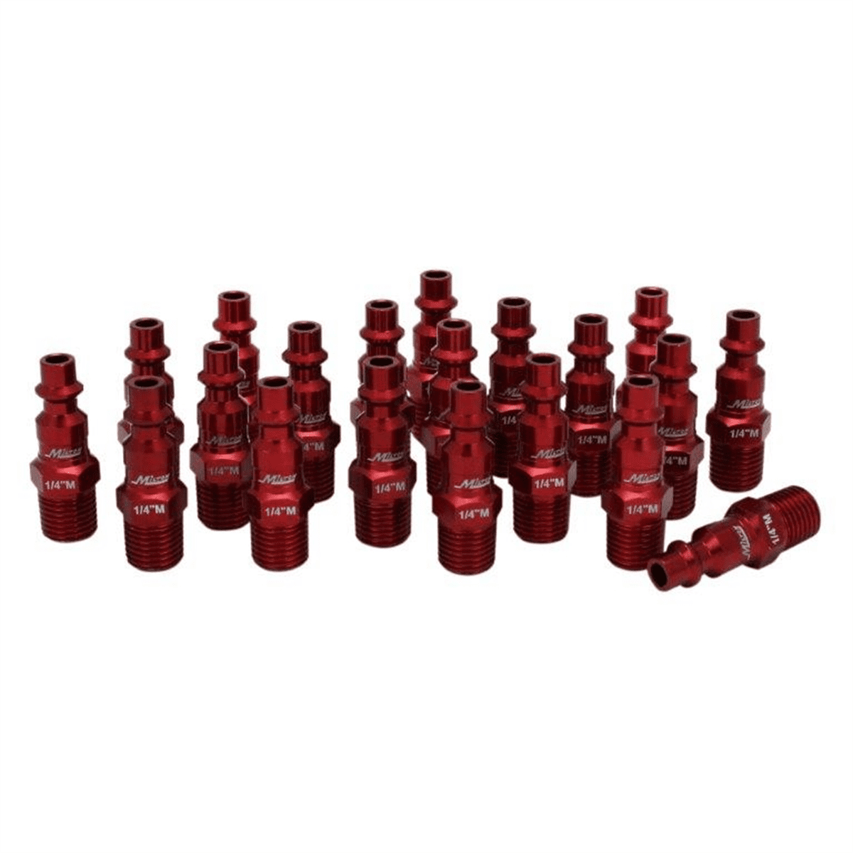 Milton Industries ColorFit Plugs, M-style Red, 1/4" NPT Male - Walmart.com