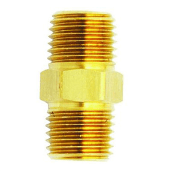 Milton Industries M. Hex Nipple, 1/4" x 3/8"