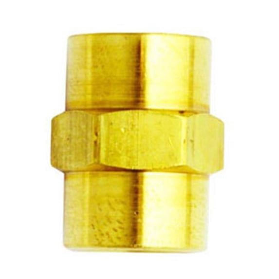 Milton Industries S643 Female Hexagon Brass Fittings and Coupling- NPT 0.25 in.