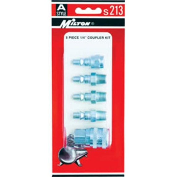 Milton MILS-213 5 Piece .25'' NPT A-Style Coupler Kit