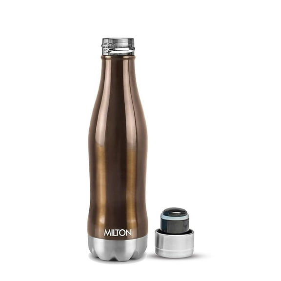 Milton New Duke 750 Thermosteel Hot and Cold Water Bottle, 620 ml, Coffee Brown