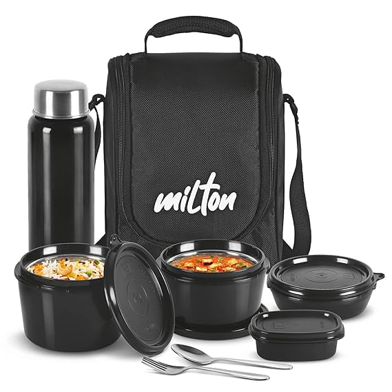 Milton Pro Lunch Tiffin (3 Microwave Safe Inner Steel Containers, 180