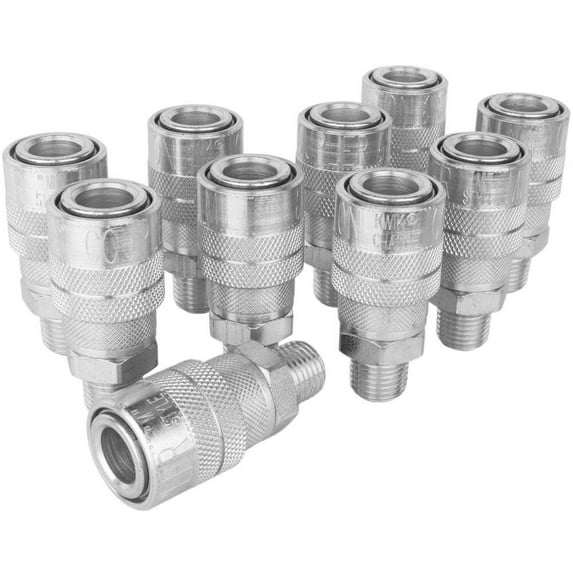 Milton Quick-Connect Steel Coupler 1/4In Mnpt Industrial Interchange (M-Style)
