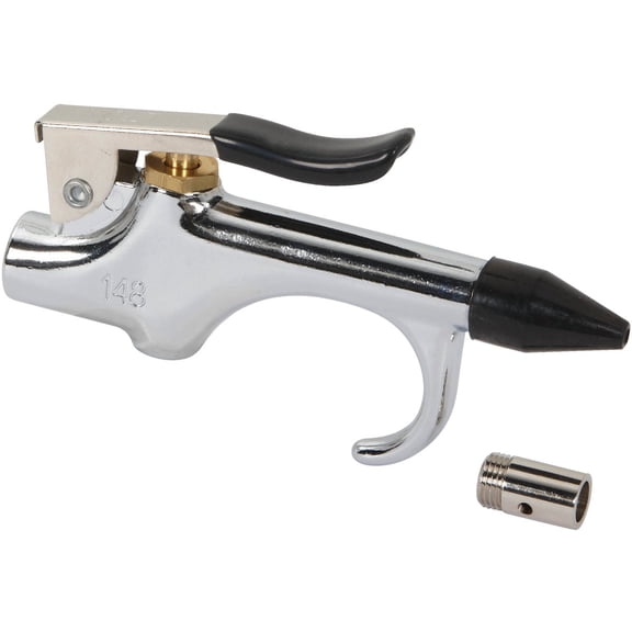 Milton S-148 1/4" NPT Lever Blow Gun - Rubber and Safety Tip Nozzles