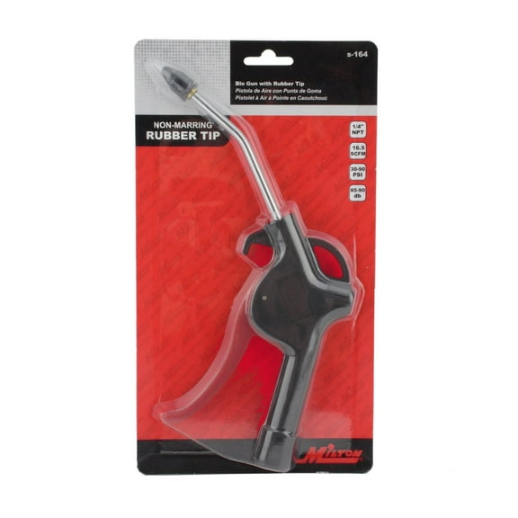 Milton S-164 Pistol Grip Blow Gun - Fixed Rubber Tip
