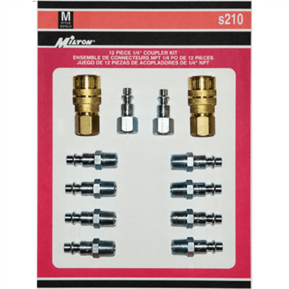 Milton S210 12 Piece M-Style Coupler Kit