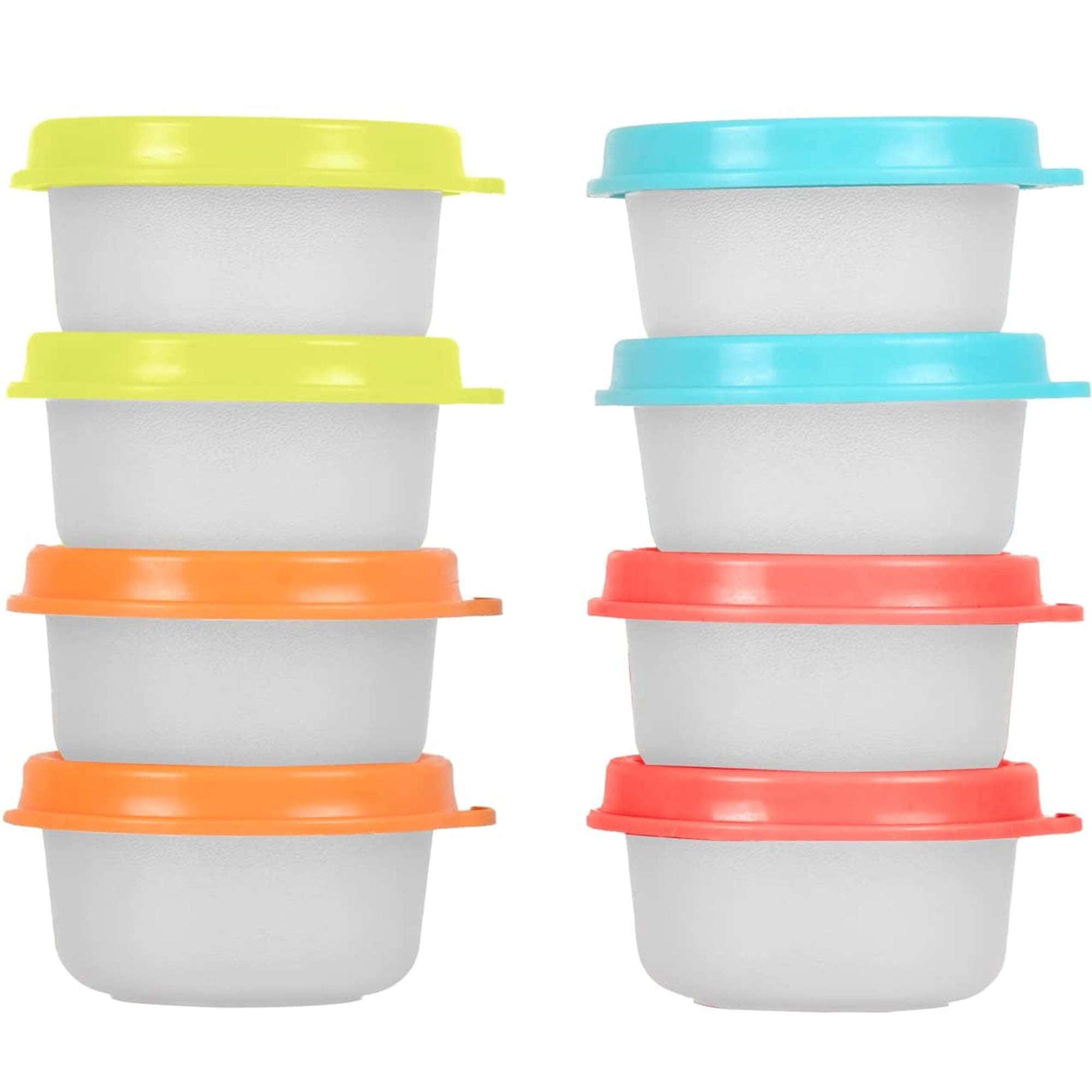 Milton Salad Dressing Containers with Lids Condiments, Sauce & Portion  Cups, 8-Pack 1 Oz Assorted Colors