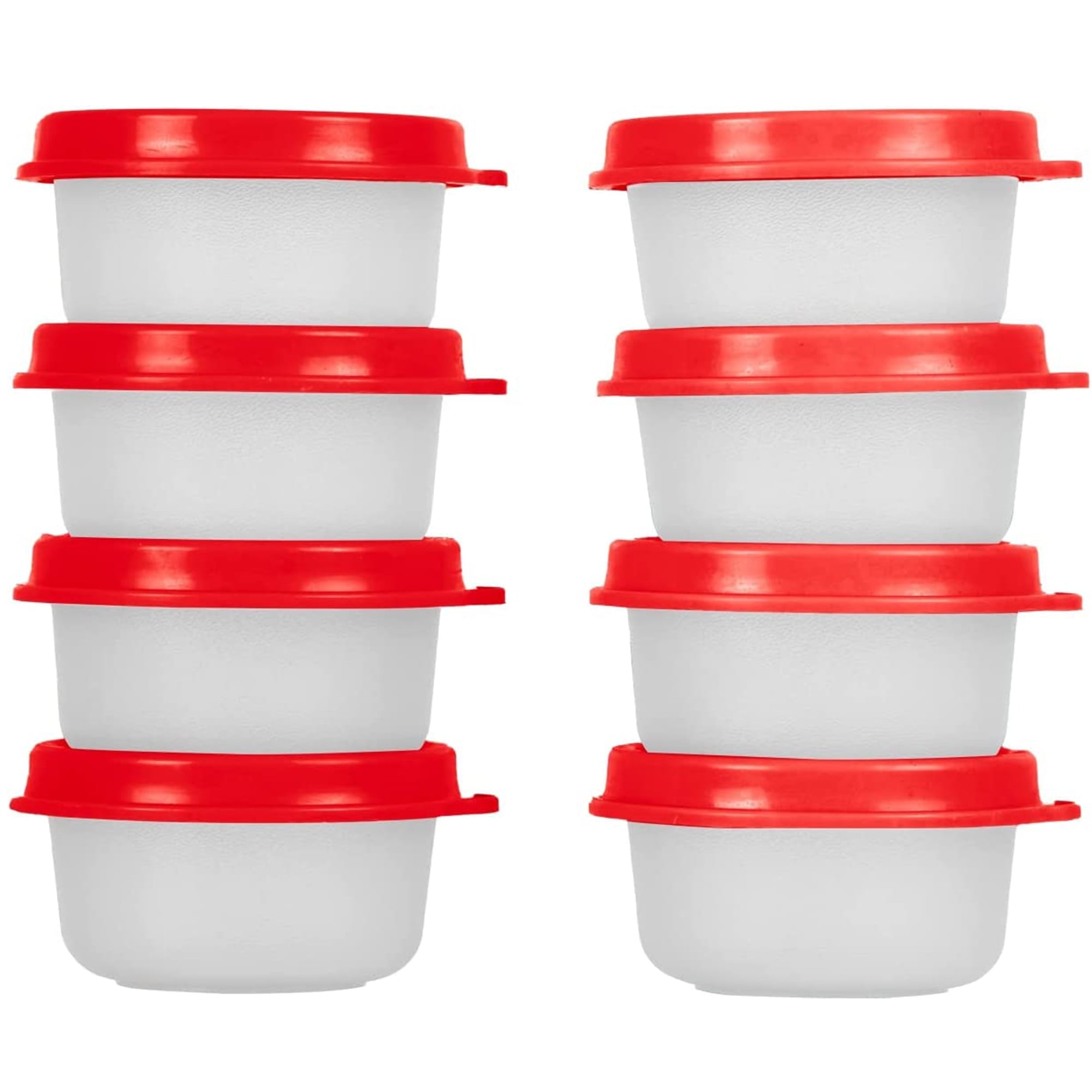 Youngever 18 Pack 1/2 Cup Small Food Containers with Lids, 4 oz Mini Food  Storage Containers, Condiment, and Sauce Containers, 9 Assorted Colors,  with