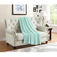 thumbnail image 1 of Milton Solid Plush Throw Mint Green, 1 of 3