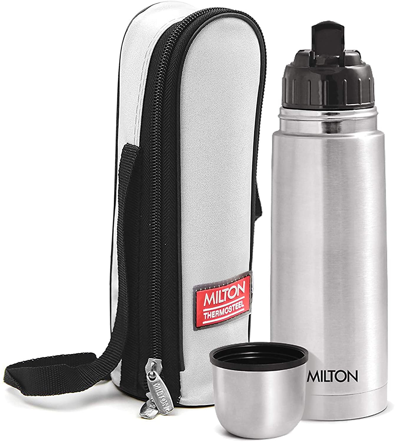 Milton Thermosteel Flip Lid 750 Double Walled Vacuum Insulated