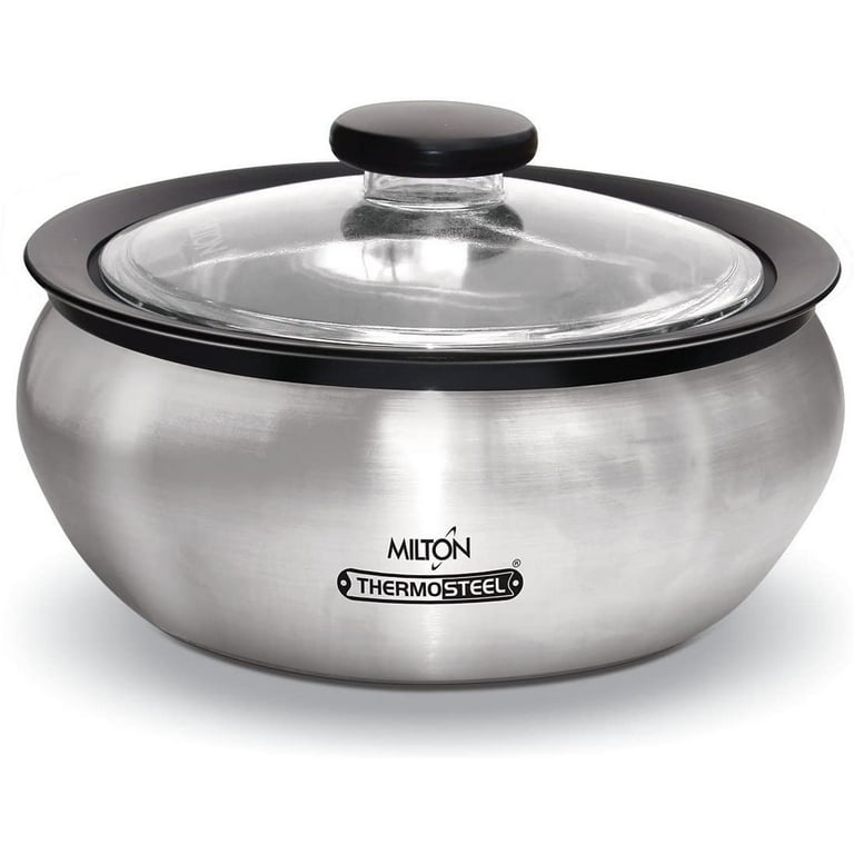 Milton Thermo Stainless Steel Insulated Casserole Keep Hot/Cold Serving Dish - 2.0 Liter