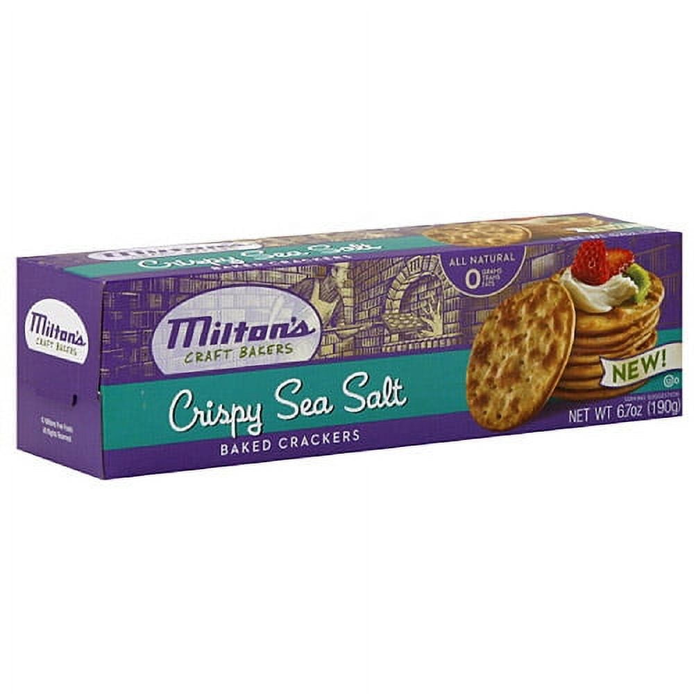 Milton's Craft Bakers Crispy Sea Salt Crackers, 6.7 oz (Pack of 12