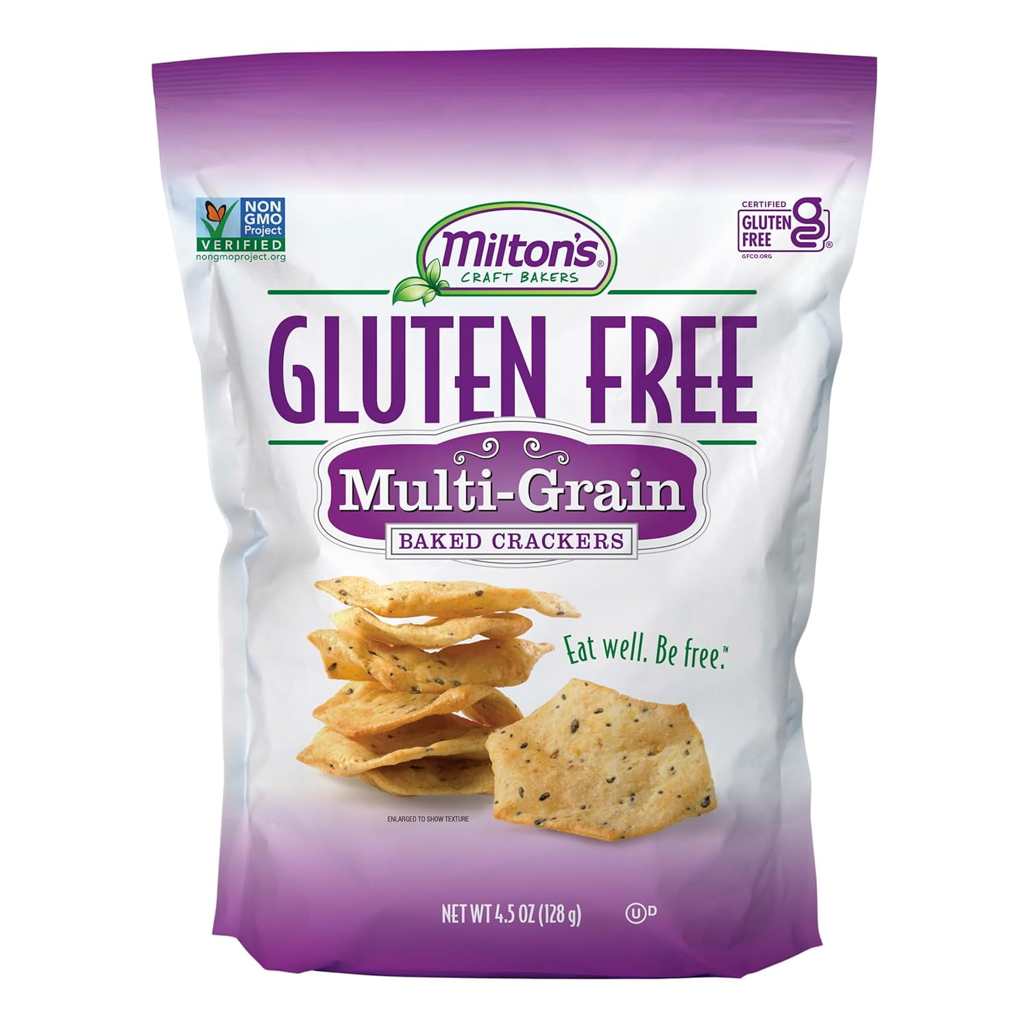 Milton's Craft Bakers Gluten Free MultiGrain Crackers Baked
