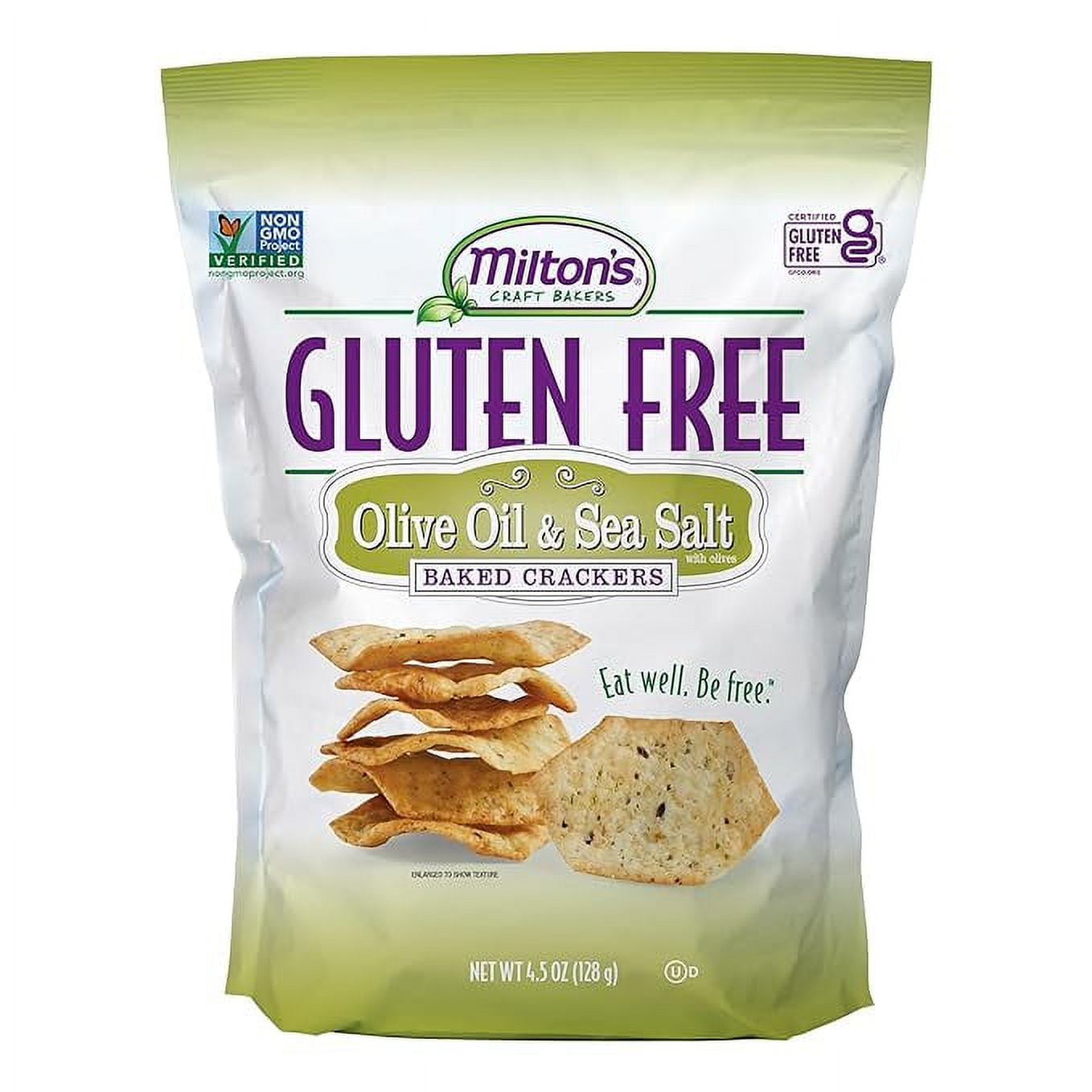Milton's Craft Bakers Gluten Free Olive Oil & Sea Salt Crackers Baked