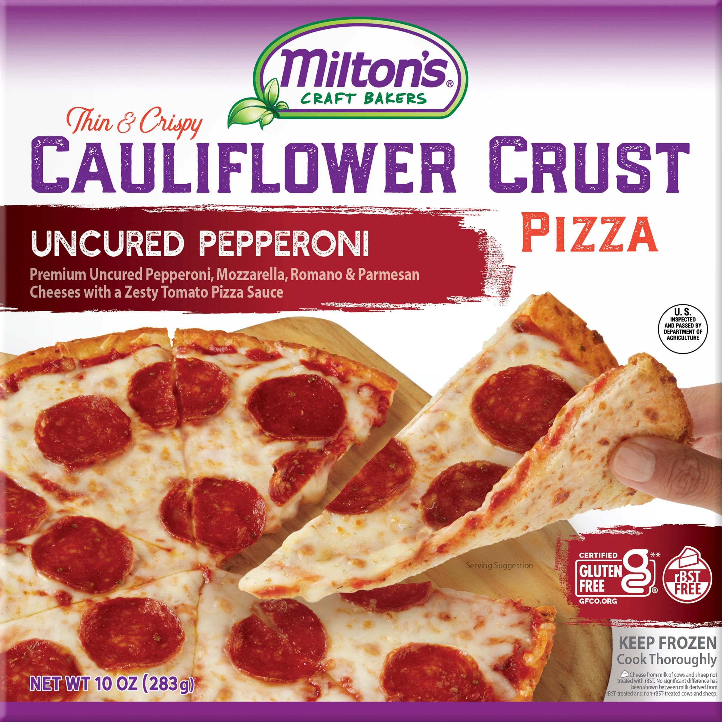 Milton's Craft Bakers GlutenFree Pepperoni & Marinara Cauliflower Thin
