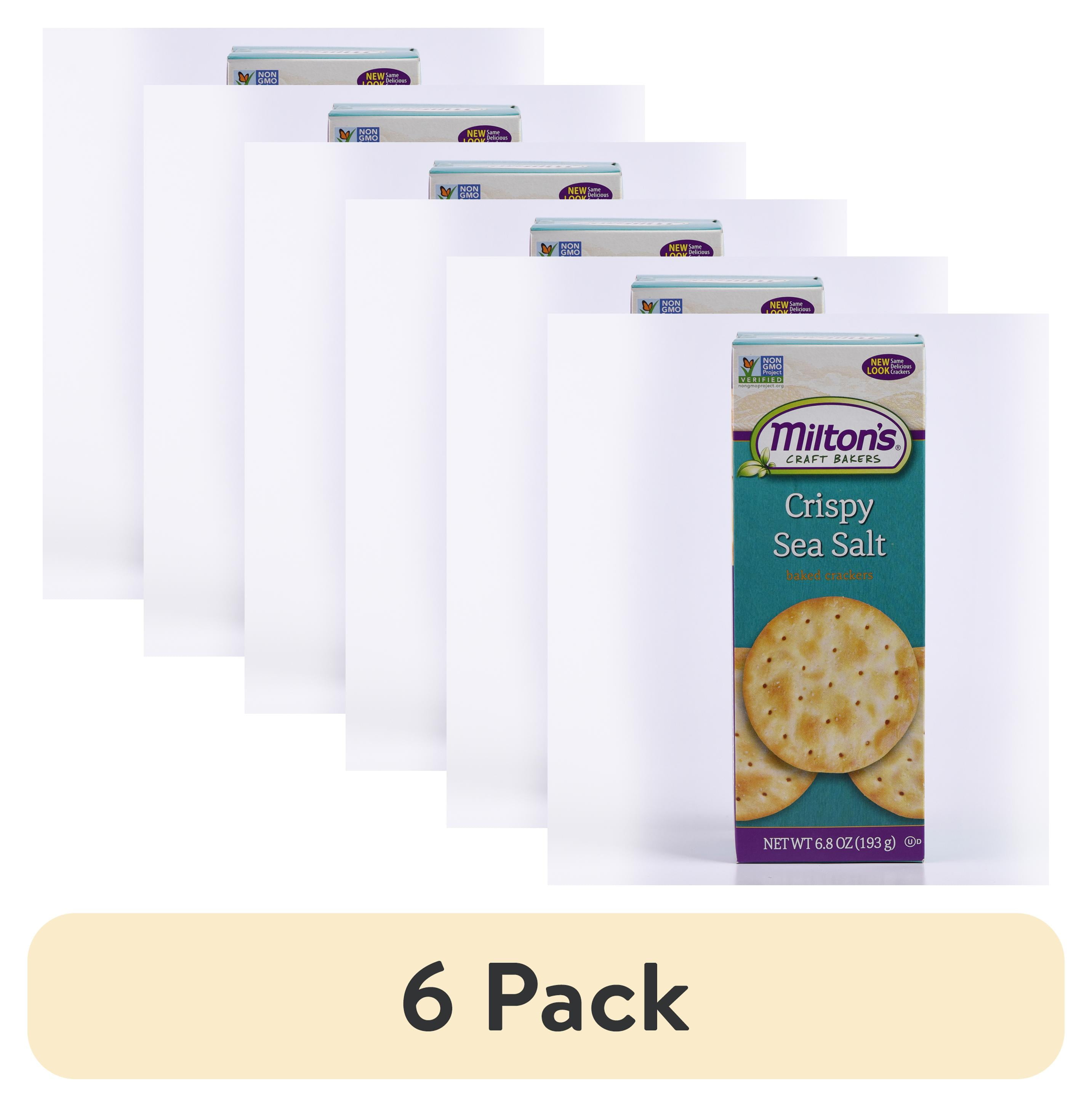 (6 pack) Milton's Craft Bakers Gourmet Crackers Crispy Sea Salt, 6