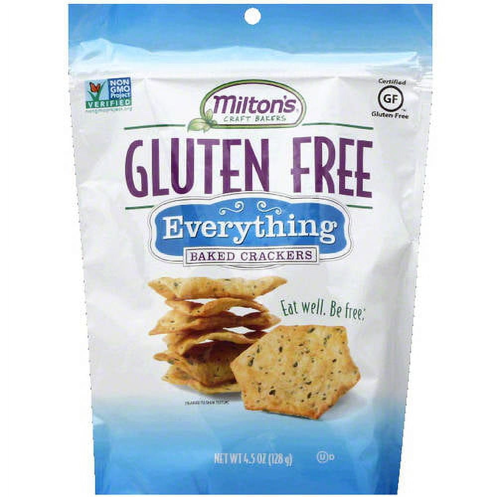 Milton’s Gluten Free Everything Baked Crackers, 4.5 oz, (Pack of 12
