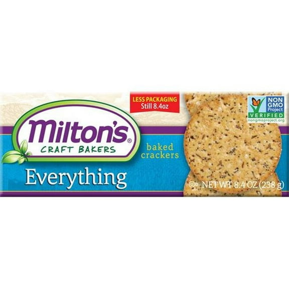 Milton's Gourmet Crackers - Everything, 8.4oz