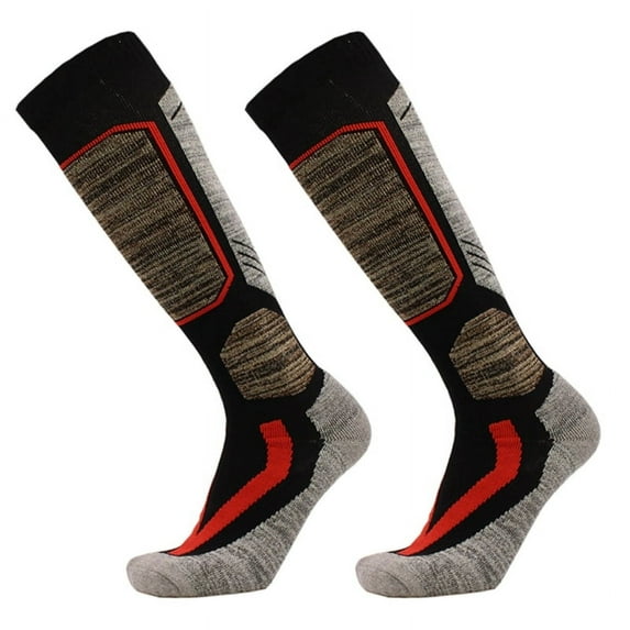 Milue 1 Pair Ski Socks Men Women Warm Winter Cotton Ski Socks for Skiing Snowboarding